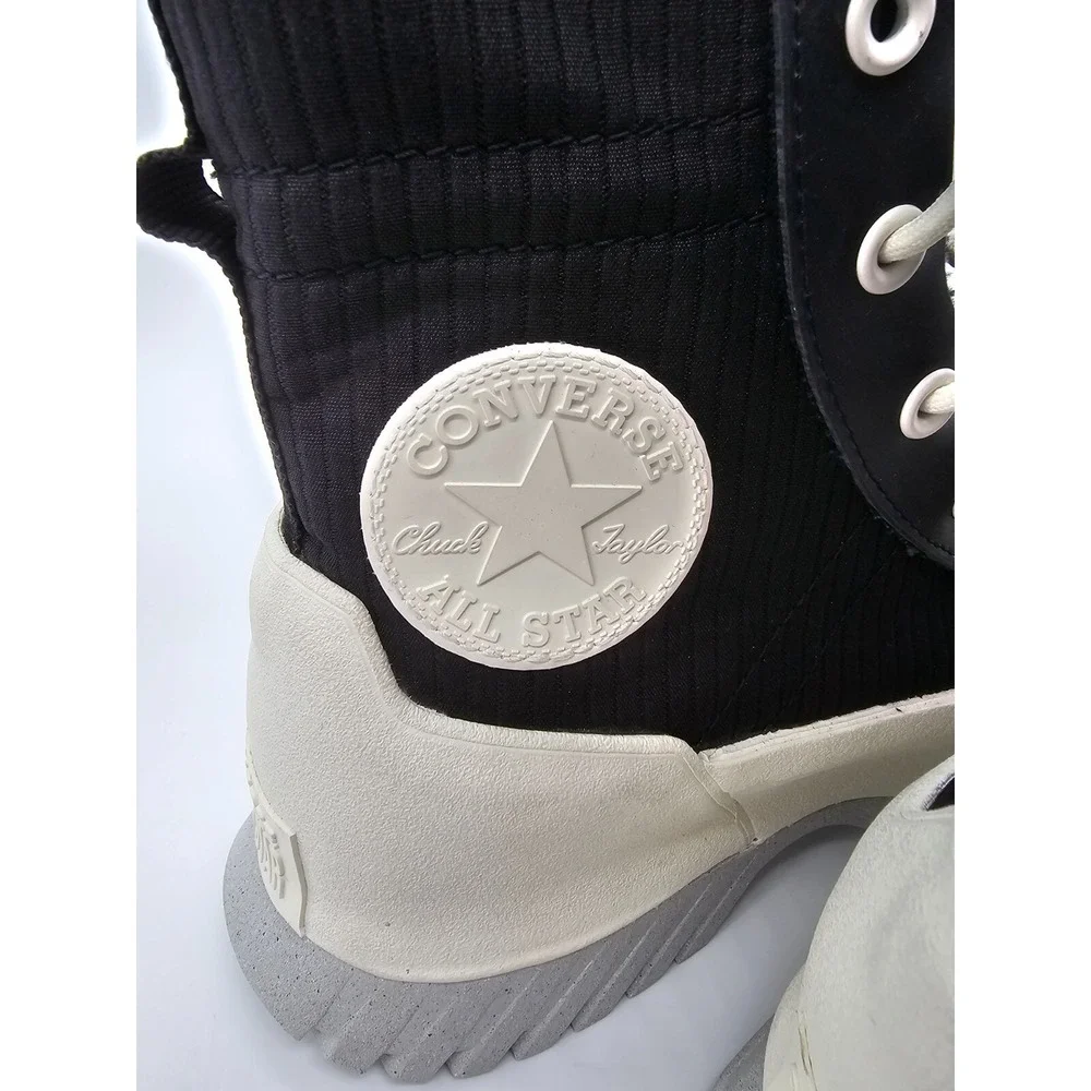 Converse Chuck Taylor All Star Waterproof Lugged Hi Black White Unisex NWOB
